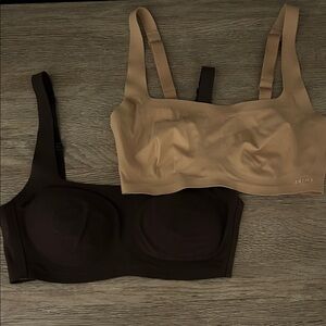 SKIMS Women's Bra Set - Dark Brown and Nude